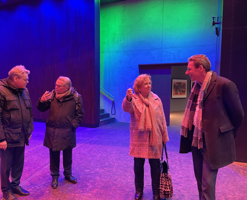 Beeindruckende Lichtershow im Gasometer für den Besuch aus Amstelveen.