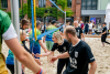 Beim Beachvolleyball-Turnier während des Sommerfestes 2025 auf dem EUREF-Campus spielen u.a. das Team EUREF gegen das Team GASAG.