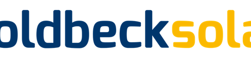 Logo von Goldbeck Solar in blau und gelb