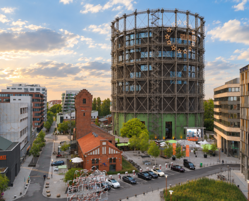 Goldene Stunde am Gasometer
