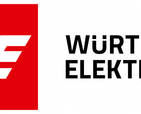 rot-weißes Würth-Logo mit den Initialen W und E